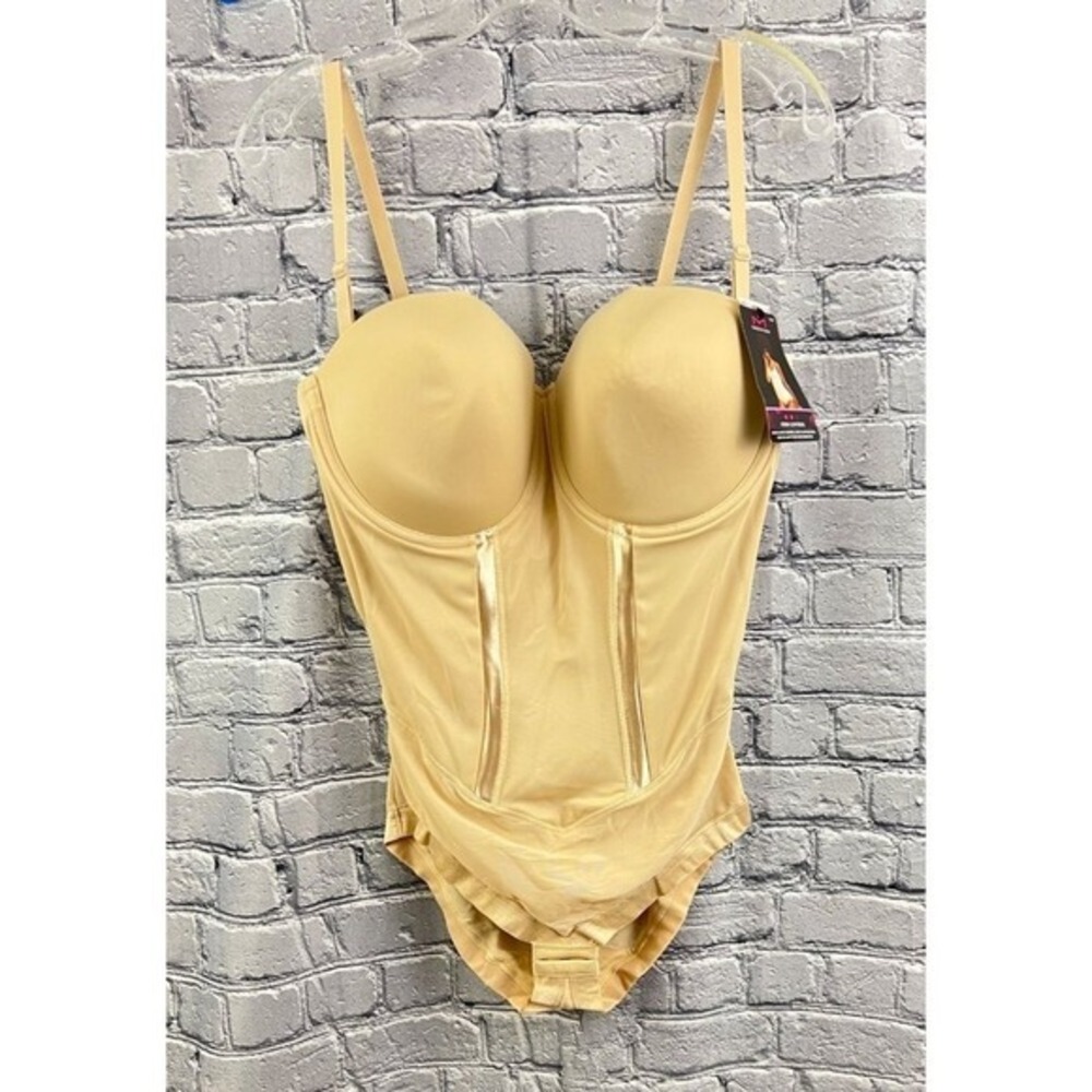 Maidenform Women's Firm Tummy-Control Easy‎ Up Strapless Bodysuit 1256